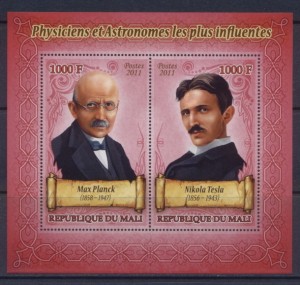 Tesla and Planck stamp