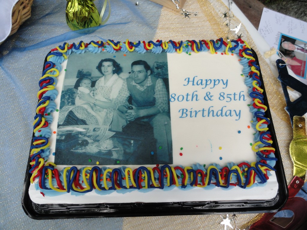 Mom and Dad's birthday cake