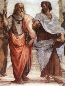 Plato and Aristotle detail - Wiki