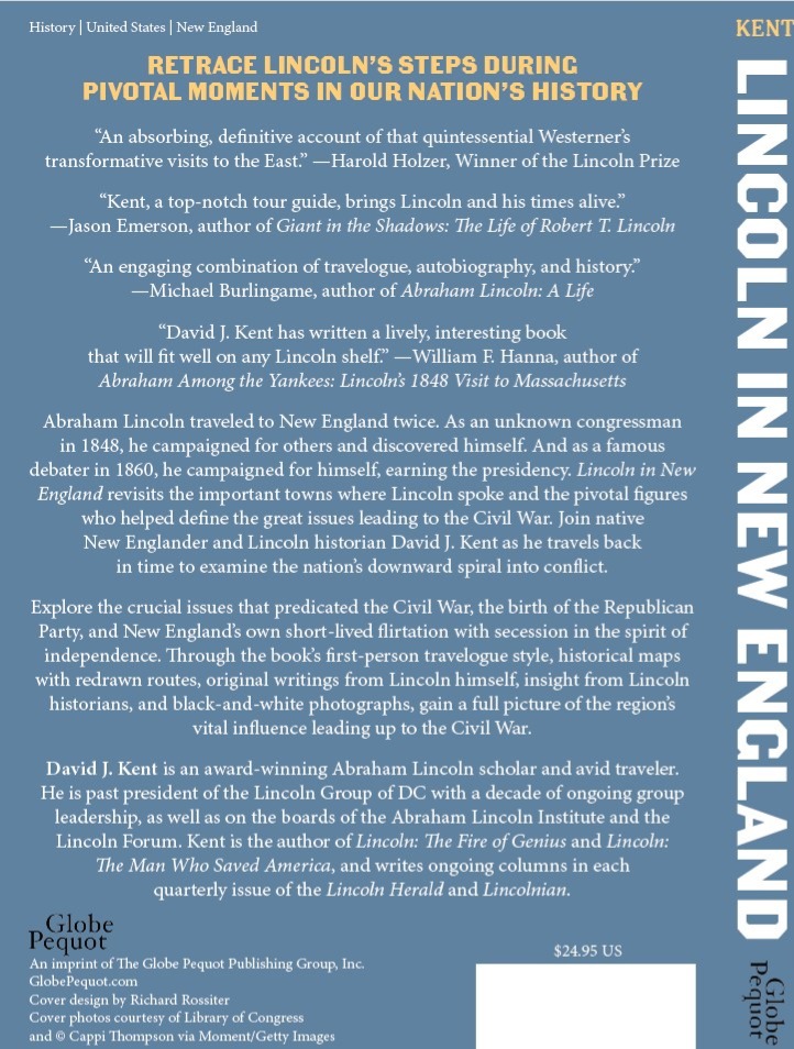 Lincoln in New England back cover and spine