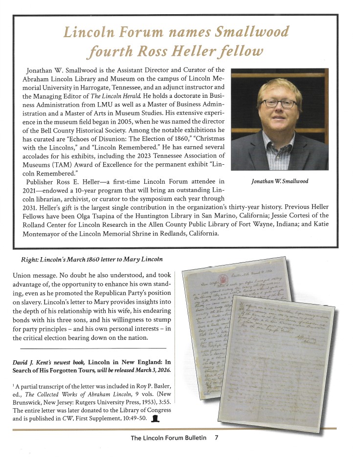 Lincoln Forum Bulletin article p2