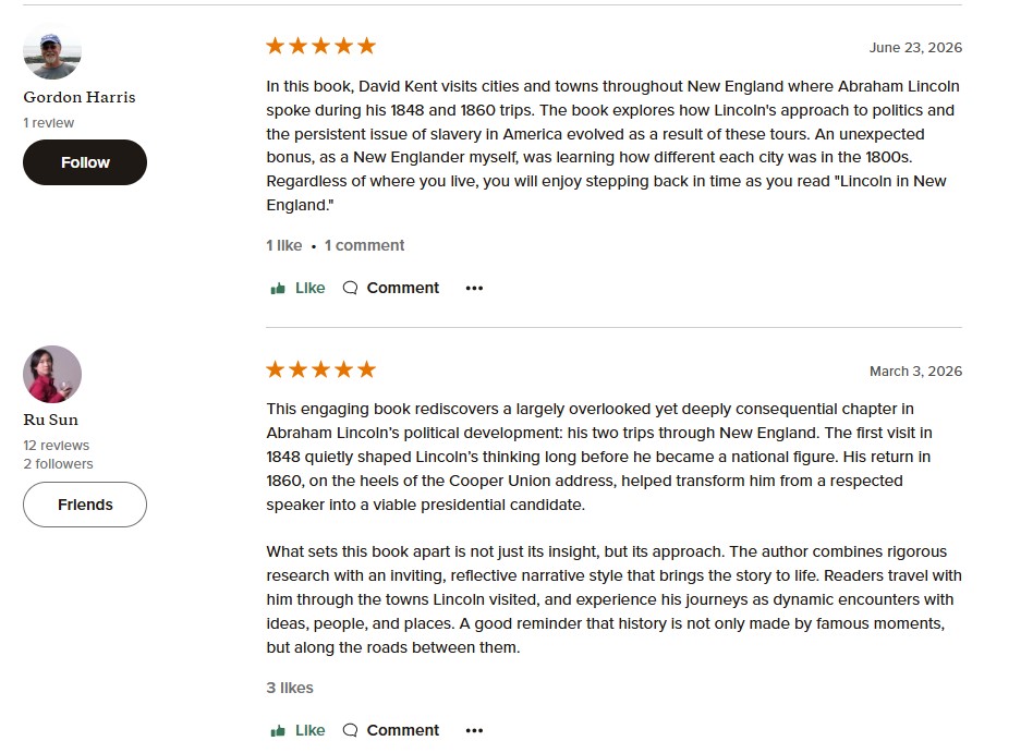 Praise for Lincoln in New England